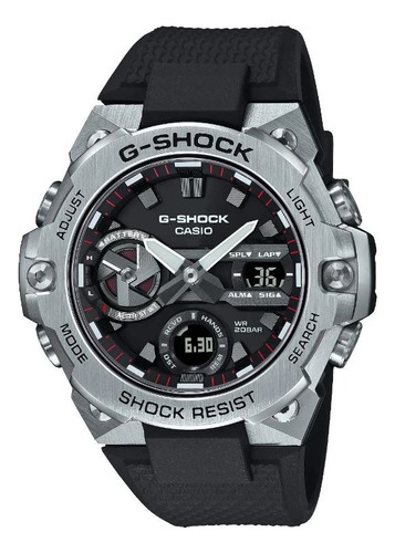 Reloj Casio G-shock G Steel Gst-b400 Para Caballero Color de la correa Negro Color del bisel Negro Color del fondo Negro