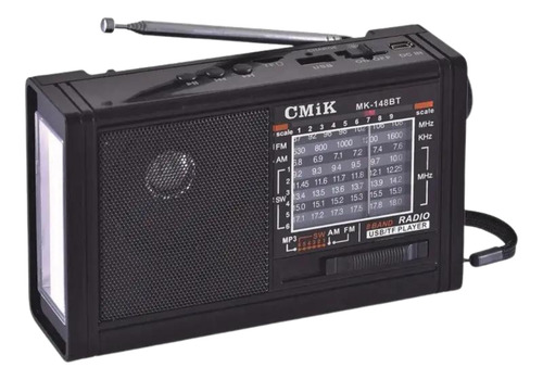 Radio Parlante Vintage Retro Linterna Recargable Bt+tf+usb