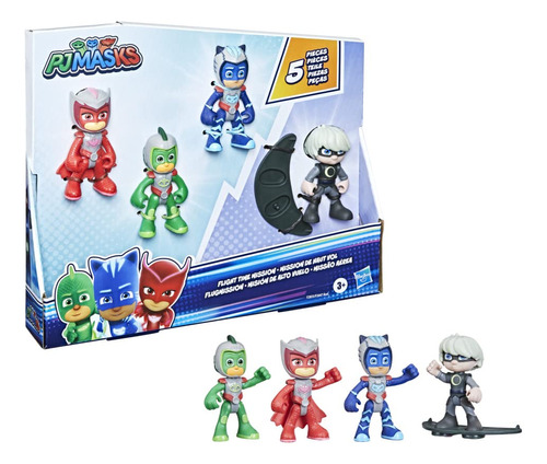 Pj Masks Flight Time Mission - Juego De Figuras De Acción .