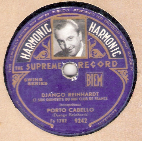 Django Reinhardt: Porto Cabello-babik/78 Rpm Harmonic Ingles