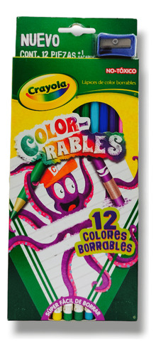 Lapices De Color Borrables Crayola C/12pz