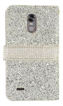 Flip Sparkle Bling Funda De Cuero Para LG Stylo 3 K10 Pro St