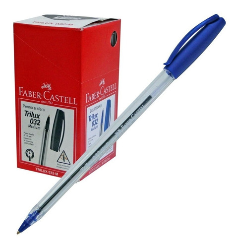 Lapicera Boligrafo Faber Castell Trilux Azul / Negro 