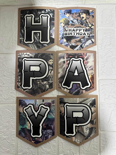 Kit Cumpleaños Attack On Titan Shingeki No Kyojin Decoracion