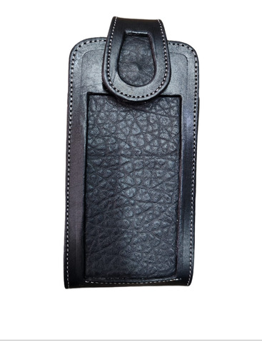 Porta Celular Cuello Toro Original Piel Exotica Vaqueta Piel