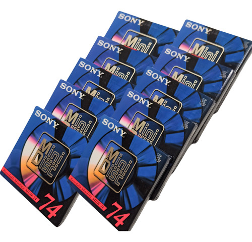 Pack 10 Mini Disc Sony 74min Con Envoltorio Original Sellado