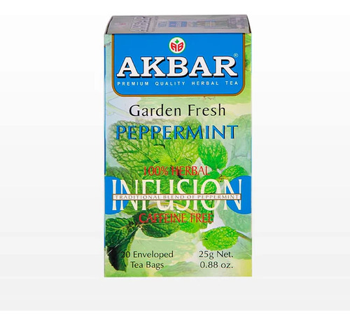 Té De Menta Infusión 25 Bolsitas Akbar