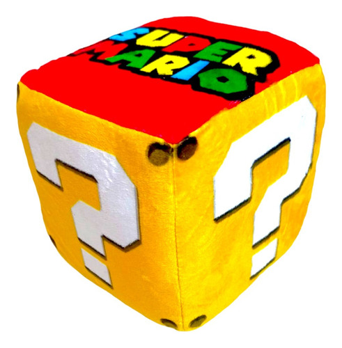 Cubo Peluche Question Block Mario Bros Peach Bowser Nintendo