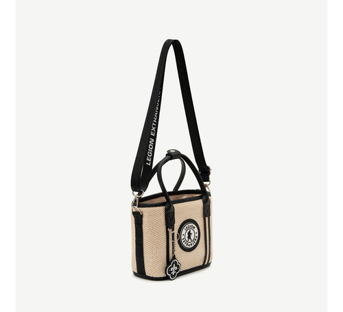 Bandolera Barcelona Rafia Negro