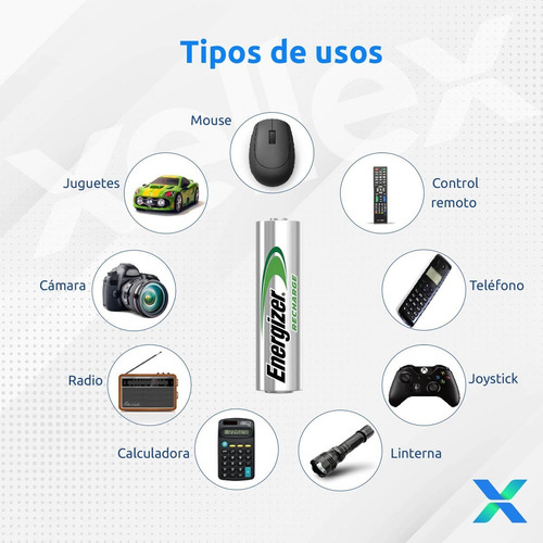 4 X Pilas Recargables AA Energizer NH15-2000 2000mAh 1.2V