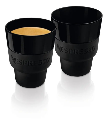 Set 2 Tazas Nespresso Mug 300ml Touch Negras Belgrano +envio | Envío gratis