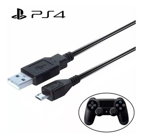 Cabo Carregador Controle Ps4 Micro Usb V8 Preto