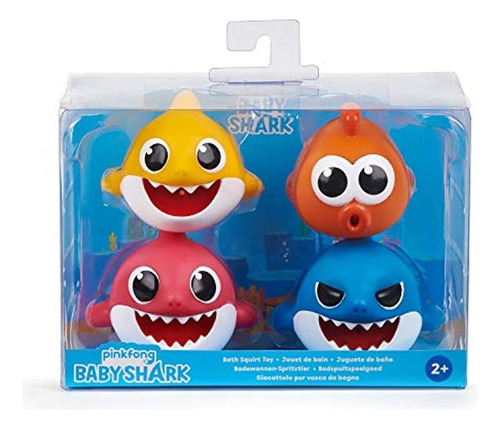 Wowwee Pinkfong Baby Shark Bath Squirt Toy - Paquete De 4