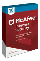 Comprar Antivirus Mcafee Security 10 Dispositivos 1 Año Digital 