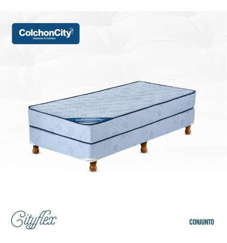 Imagen 2 de 7 de Sommier Y Colchon Alta Densidad King 200x200 Cityflex