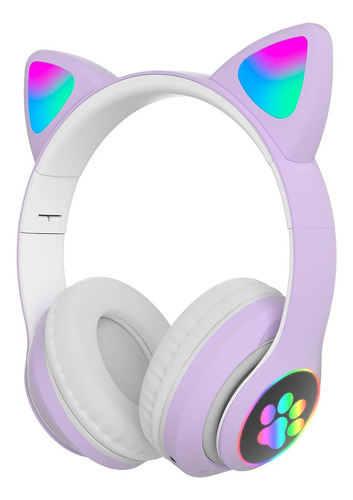 Auriculares Gamer Inalambricos Cat Stn-28 Original Luz Led