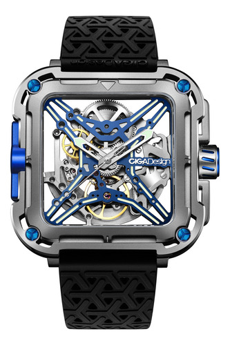 Reloj Ciga Design Hombre X Series Automático Titanium Correa Cyber Blue