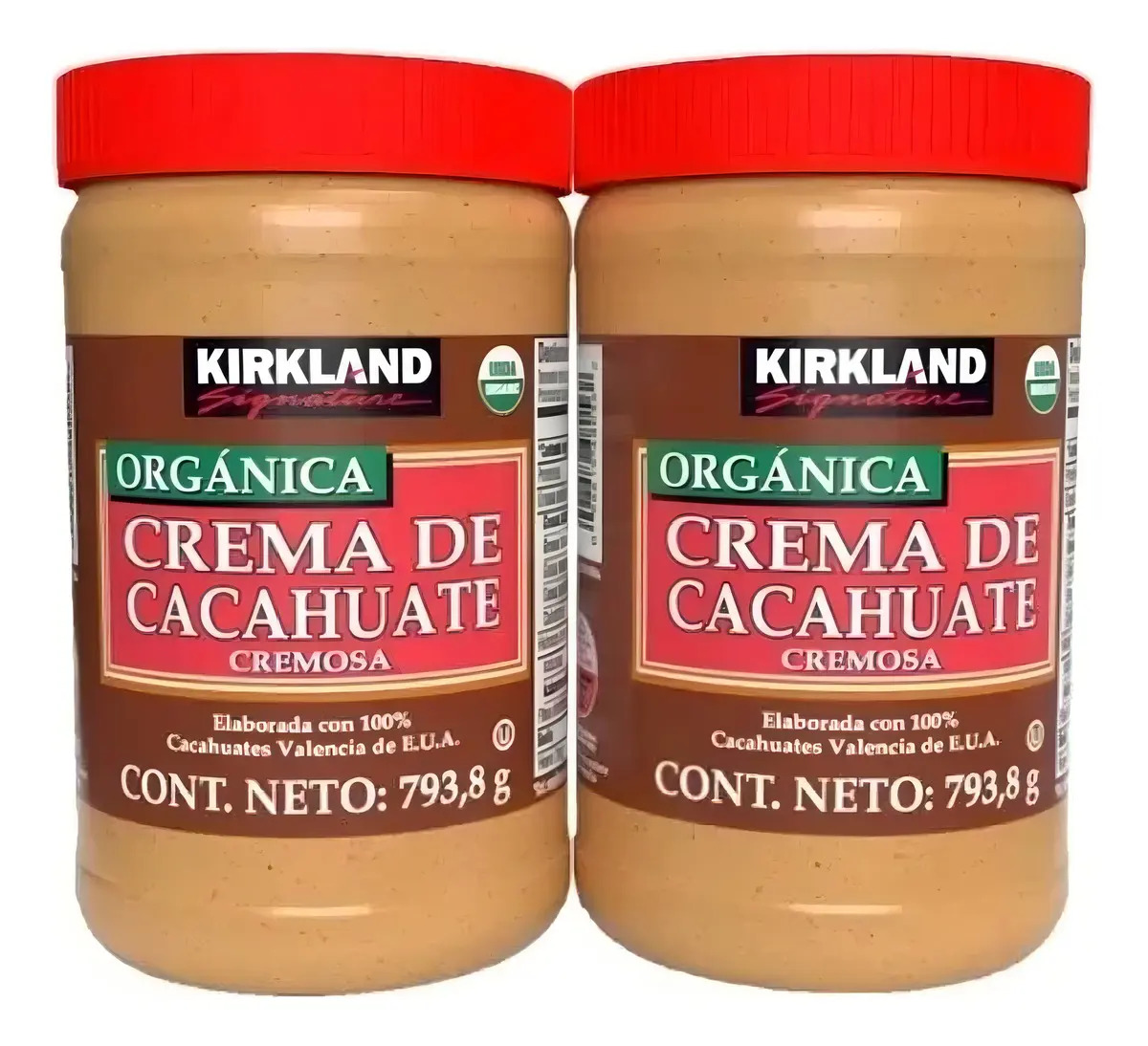 Crema De Cacahuate Organica Cremosa 793.8 g Kirkland Signature 2 Piezas