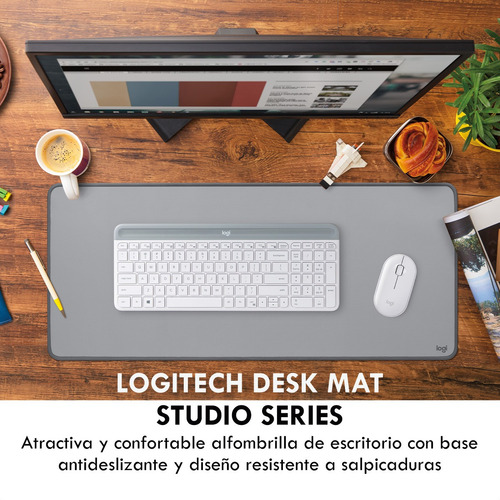 Imagen 2 de 10 de Alfombrilla De Escritorio Logitech Desk Mat Studio Series