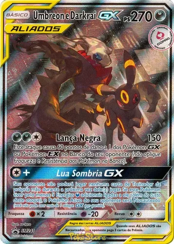 Carta Pokemon Umbreon GX Português Original Copag Sol e Lua Promo