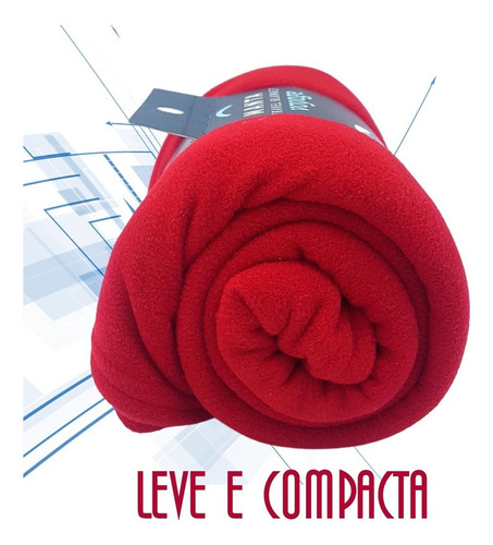 A Cobertor Manta De Viagem Premium Confort - Vermelha