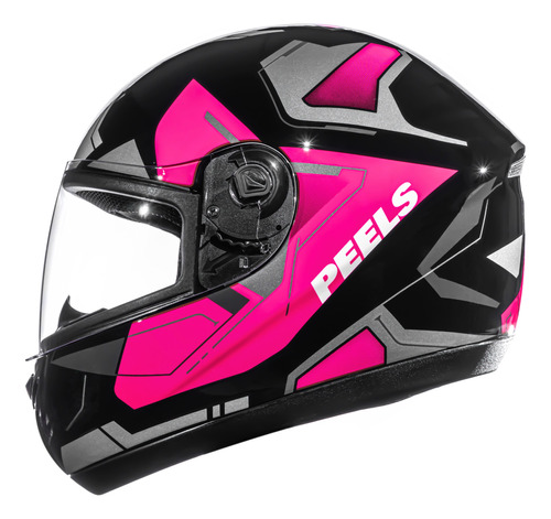 Capacete Peels Spike Lup Preto/rosa