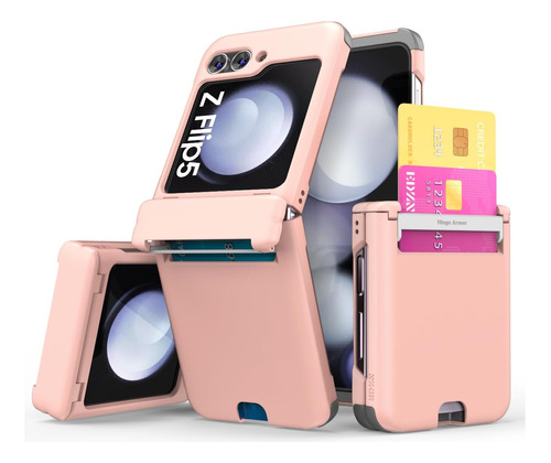 Vvupic Para Galaxy Z Flip 5 Funda Con Ranura Para 2 Tarjetas