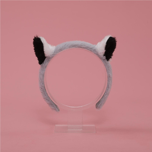Y Conjunto De Cola Y Orejas De Mapache De Peluche,