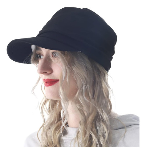 Hisshe Gorro Con Visera Punto Verano Mujer, Gorro Boina