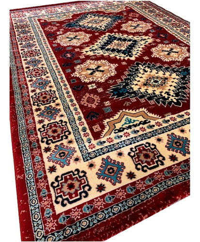 Tapete Persa Kazak 3x2.5m 2.5x3m Kasakh 1 Milhão De Pontos Cor Vermelho Desenho do tecido Poliéster