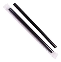 Comprar Desechables Popotes Para Tapioca Negro Corte 400pzs