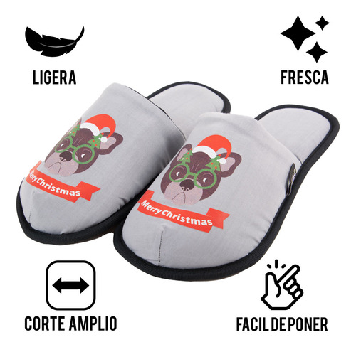 Pantuflas Navideñas Algodón Suave Hombre Mujer Twins