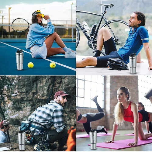Vaso Agitador De Proteína De Acero Inoxidable Para Gimnasio