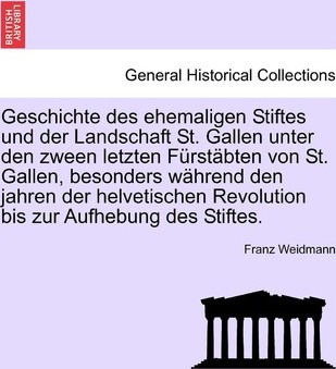 Libro Geschichte Des Ehemaligen Stiftes Und Der Landschaf...