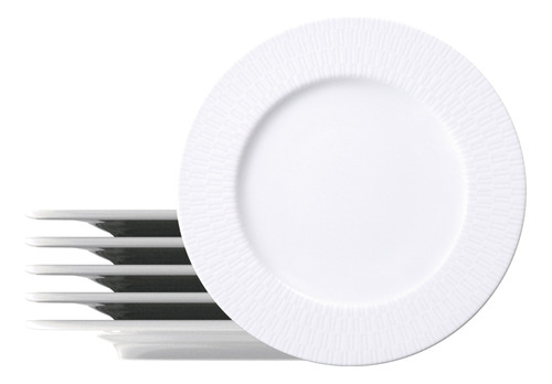 Juego Platos Postre Santorini Porcelana 6 Pz 21cm Tramontina