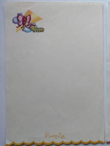 Papeles De Carta Penny Lee Sin Sobre X 1 Mariposa (Usado)