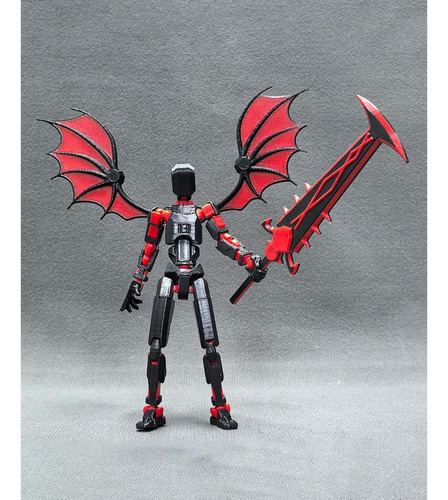 Figura De Acción Robot T13 Lucky 13 14 Cm Rojo