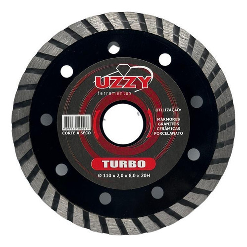 Disco Diamantado Turbo Uzzy Cor Preto