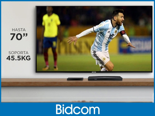 Soporte Tv Led Lcd Articulado Movil 70 Pulgadas 45 Kg Gadnic Color Negro