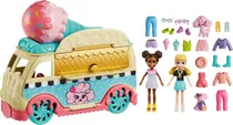 Comprar Muñeca Polly Pocket Foodtruck De Helados Muñeca Para Niñas