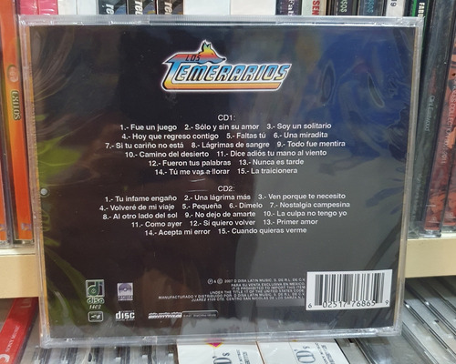 Los Temerarios 2 Cds La Mejor Colección 30 Éxitos Disa 2007 (Usado)