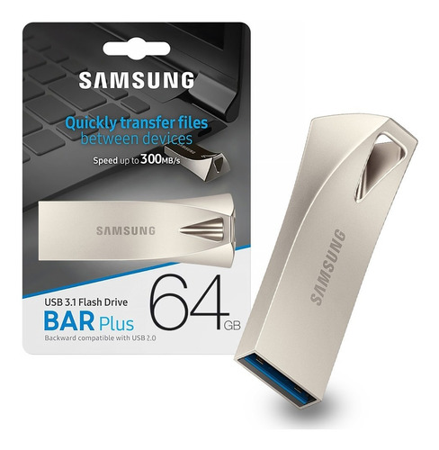 Samsung Bar Plus Usb 64gb 300mbps Memoria Metal Universal