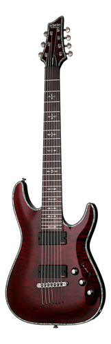 Guitarra eléctrica Schecter Hellraiser C-7 de arce/caoba black cherry con diapasón de palo de rosa