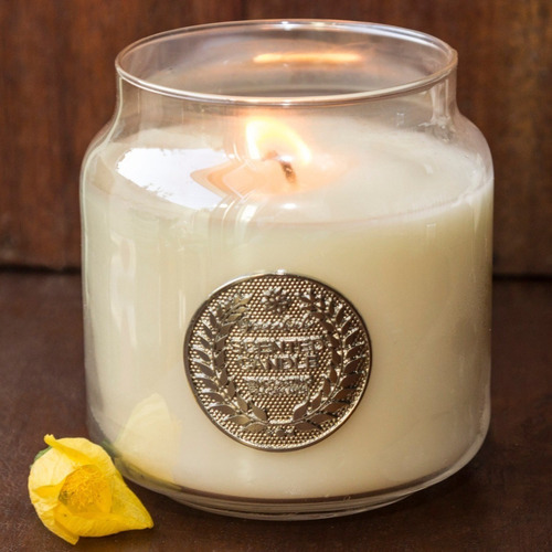 Vela Aromatizada Decorativa Pote De Vidro Com Tampa - Grande