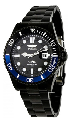 Reloj Análogo Invicta 44713 Pro Diver Acero Negro- Azul