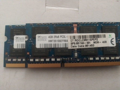 Memorias Ram Para Portátil Ddr3l 4gb X2 12800/1600mhz