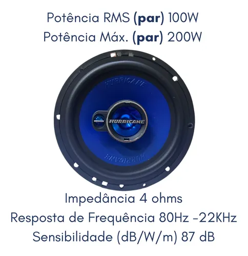 Kit Prático Hurricane Alto Falante Triak 6 + Cm69 280w Rms