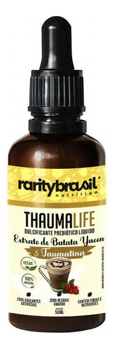Adoçante Thaumalife dulcificante prebiótico de mesa líquido 50mL extrato de batata Yacon e Taumatina