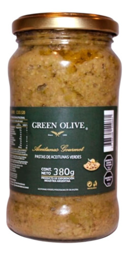 Pasta De Aceitunas Verdes Green Olive X 380 Grs