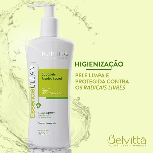 Imagem 2 de 6 de Sabonete Neutro Facial Melissa, Romã, Vit B5 300ml Belvittà